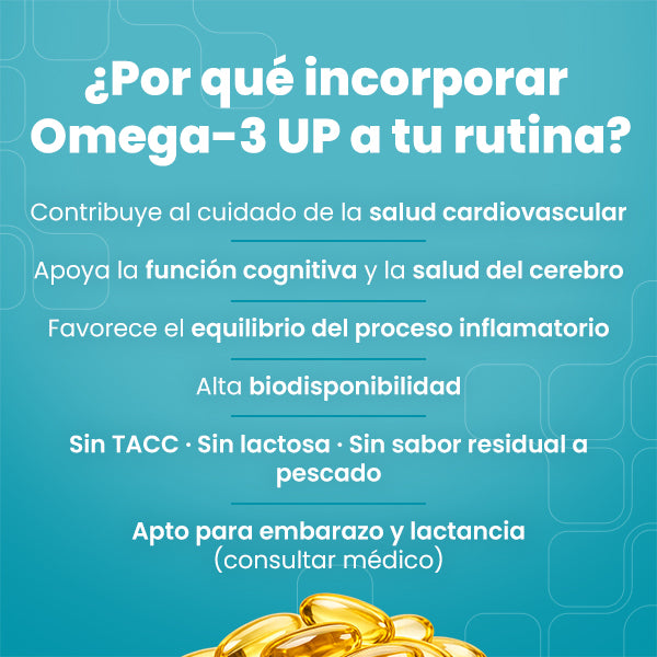 Omega-3 UP Ultrapure · 60 Cápsulas | Pack Semestral o Anual
