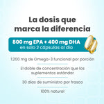 Omega-3 UP Ultrapure · 60 Cápsulas | Pack Semestral o Anual